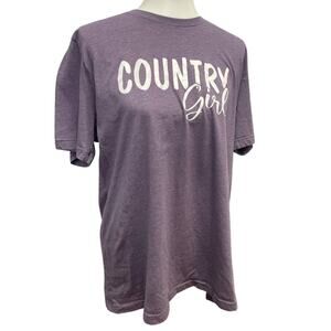 Country Girl Womens XL Short Sleeve PolyCotton Crew Neck Tee Shirt Bella Canvas